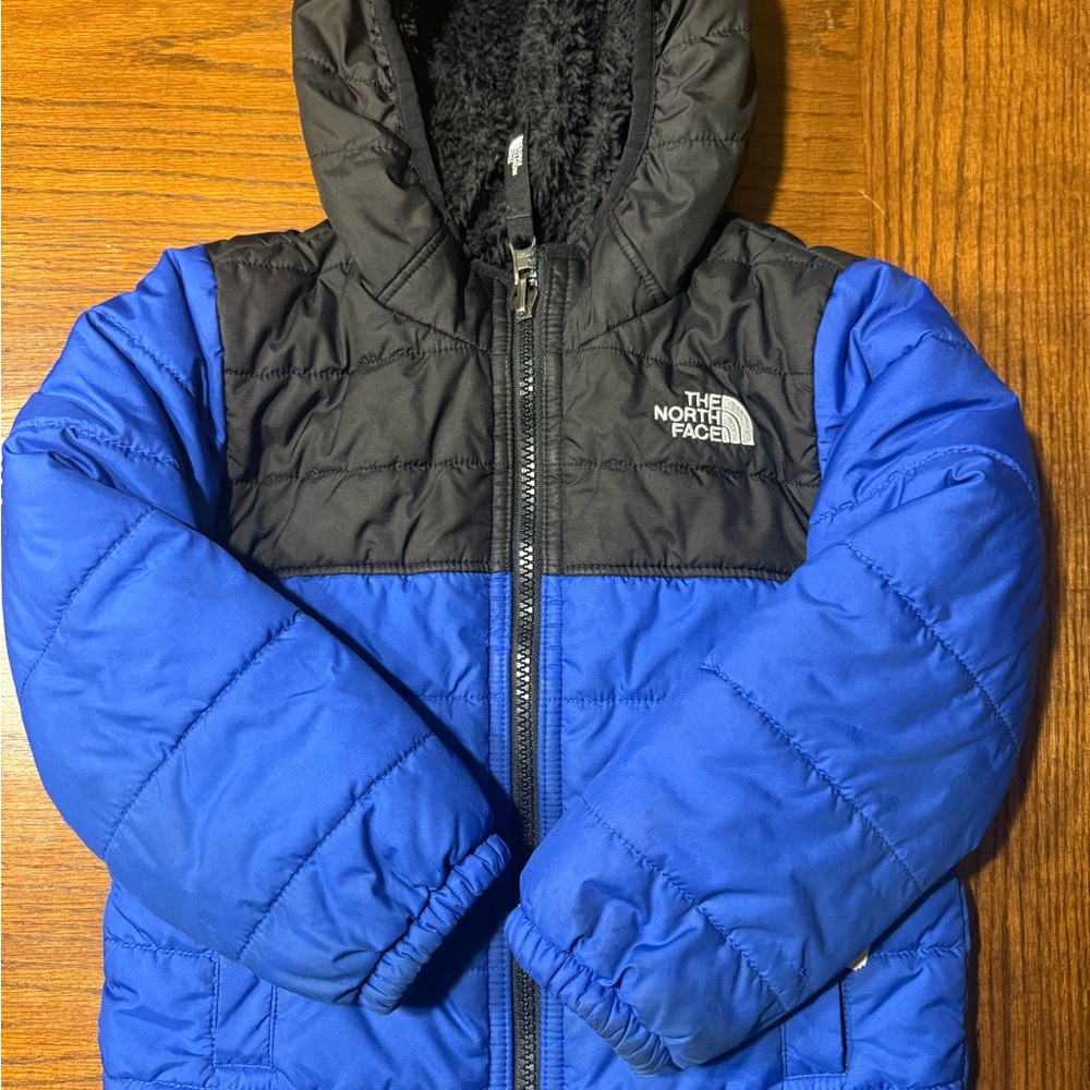 The North Face reversible SHASTA Blue Quilted Jacket size 3t